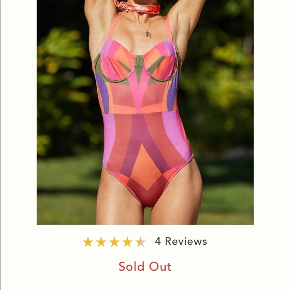Price Drop!!!!! Farm Rio Anthropologie Rio One Piece Swimsuit NEW WITH TAGS  XS